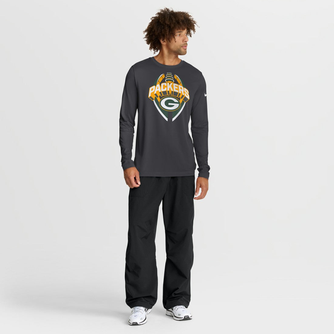 Nike Green Bay Packers Primetime Legend Icon Performance Long Sleeve T-Shirt Anthracite