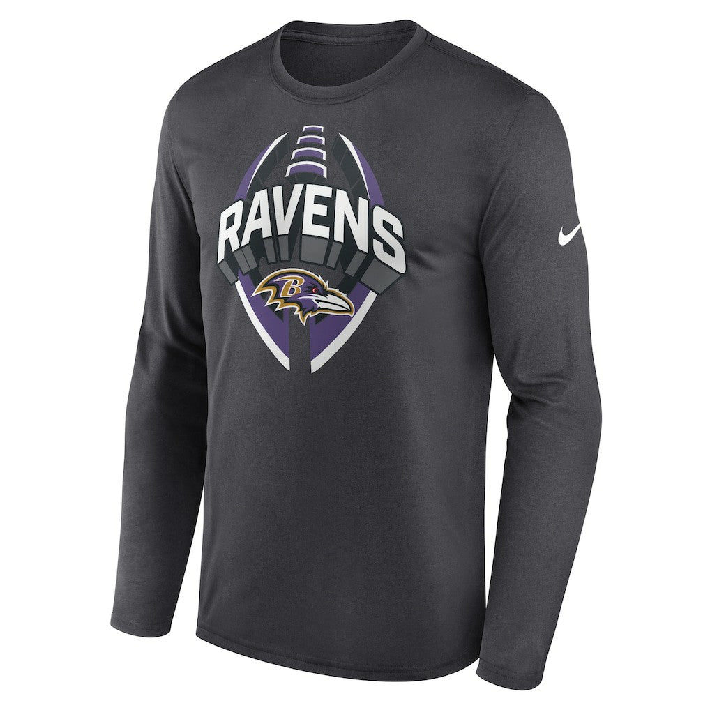Nike Baltimore Ravens Primetime Legend Icon Performance Long Sleeve T-Shirt Anthracite