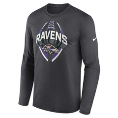 Nike Baltimore Ravens Primetime Legend Icon Performance Long Sleeve T-Shirt Anthracite