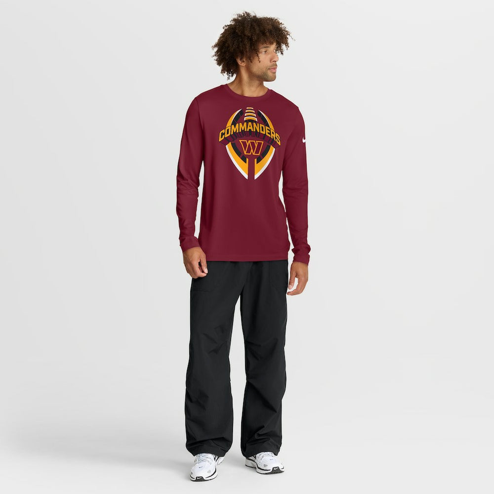 Nike Washington Commanders Primetime Legend Icon Performance Long Sleeve T-Shirt Burgundy