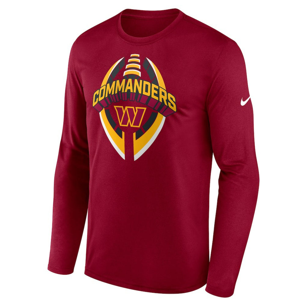 Nike Washington Commanders Primetime Legend Icon Performance Long Sleeve T-Shirt Burgundy