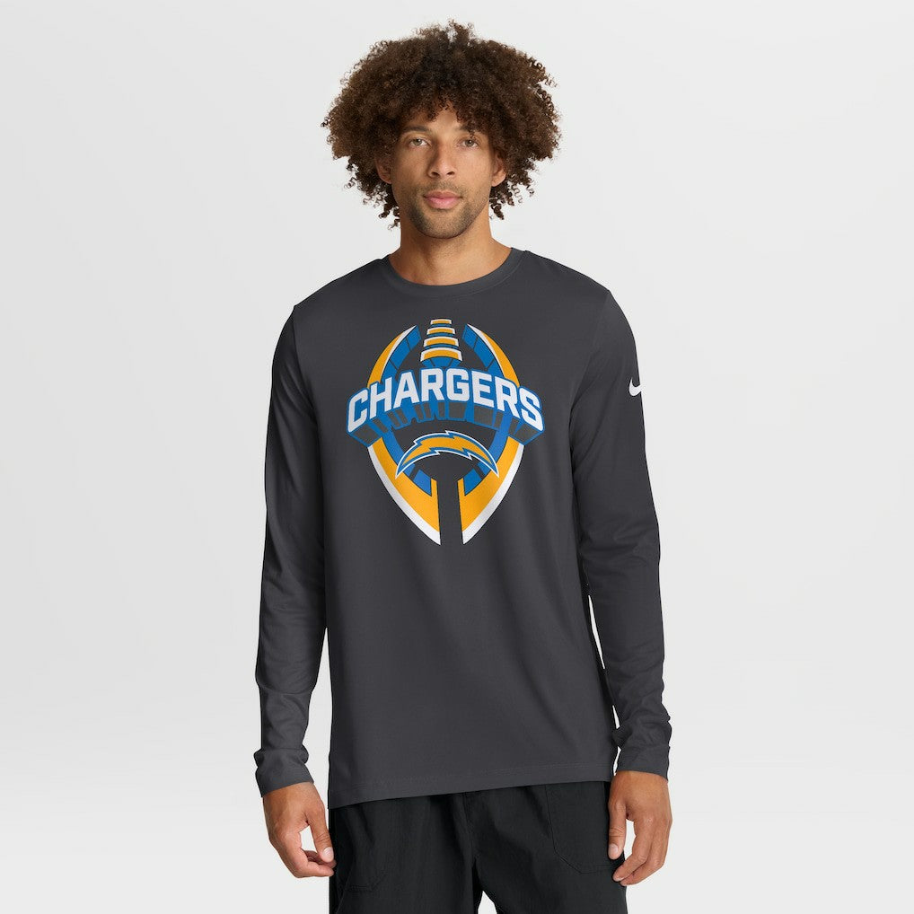 Nike Los Angeles Chargers Primetime Legend Icon Performance Long Sleeve T-Shirt Anthracite