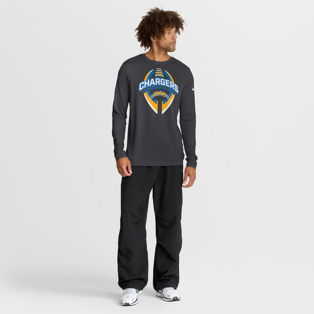Nike Los Angeles Chargers Primetime Legend Icon Performance Long Sleeve T-Shirt Anthracite