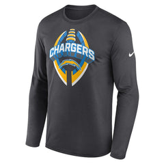 Nike Los Angeles Chargers Primetime Legend Icon Performance Long Sleeve T-Shirt Anthracite