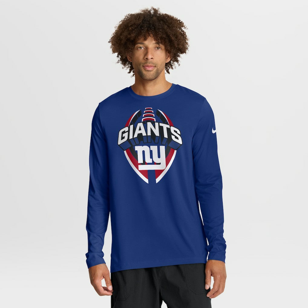 Nike New York Giants Primetime Legend Icon Performance Long Sleeve T-Shirt Royal
