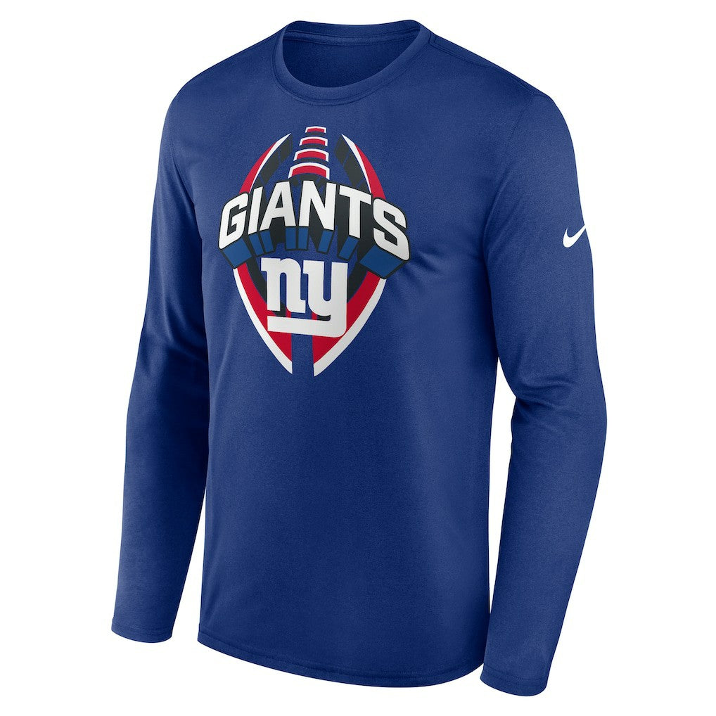 Nike New York Giants Primetime Legend Icon Performance Long Sleeve T-Shirt Royal
