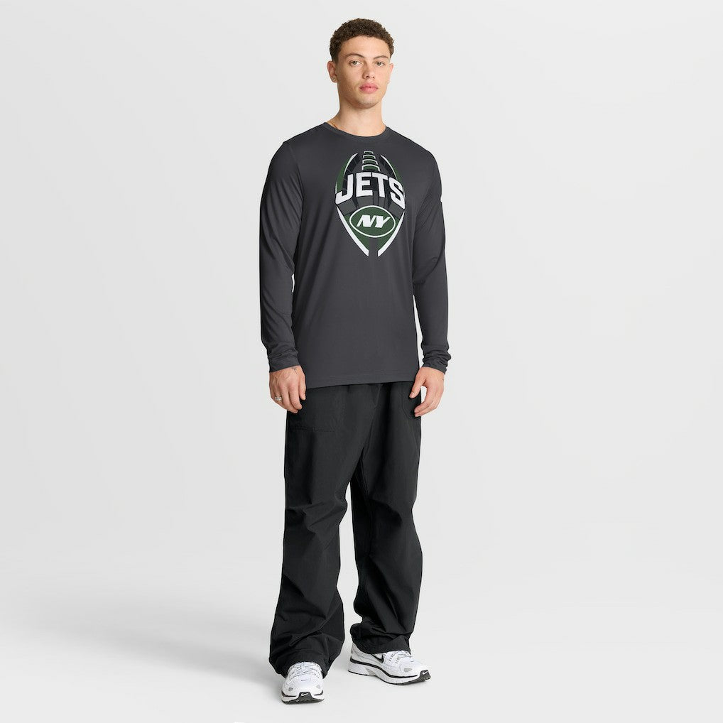 Nike New York Jets Primetime Legend Icon Performance Long Sleeve T-Shirt Anthracite