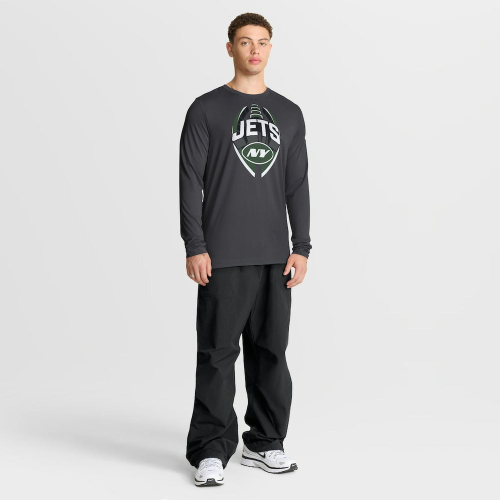 Nike New York Jets Primetime Legend Icon Performance Long Sleeve T-Shirt Anthracite