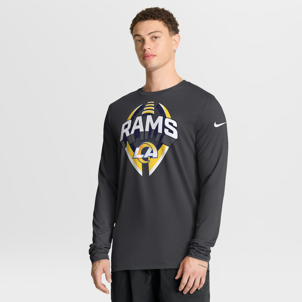 Nike Los Angeles Rams Primetime Legend Icon Performance Long Sleeve T-Shirt Anthracite