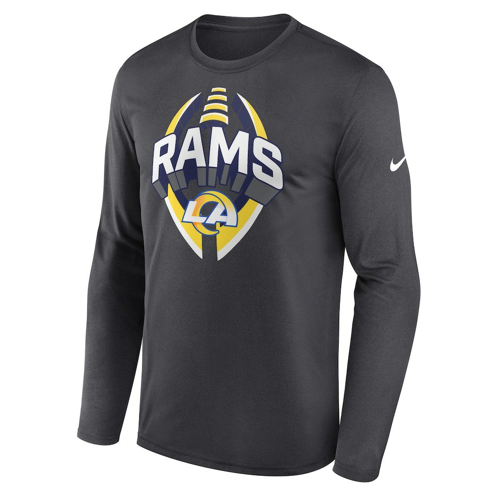 Nike Los Angeles Rams Primetime Legend Icon Performance Long Sleeve T-Shirt Anthracite