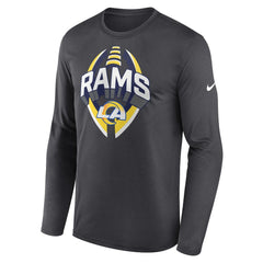 Nike Los Angeles Rams Primetime Legend Icon Performance Long Sleeve T-Shirt Anthracite