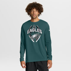 Nike Philadelphia Eagles Primetime Legend Icon Performance Long Sleeve T-Shirt Midnight Green