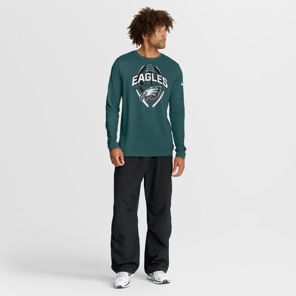 Nike Philadelphia Eagles Primetime Legend Icon Performance Long Sleeve T-Shirt Midnight Green