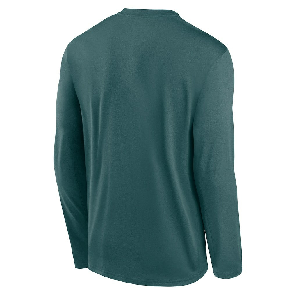 Nike Philadelphia Eagles Primetime Legend Icon Performance Long Sleeve T-Shirt Midnight Green