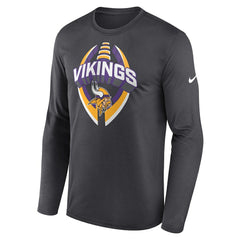 Nike Minnesota Vikings Primetime Legend Icon Performance Long Sleeve T-Shirt Anthracite