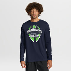 Nike Seattle Seahawks Primetime Legend Icon Performance Long Sleeve T-Shirt College Navy