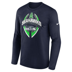 Nike Seattle Seahawks Primetime Legend Icon Performance Long Sleeve T-Shirt College Navy