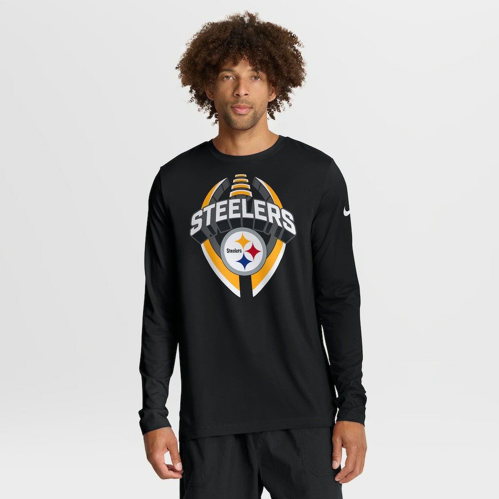Nike Pittsburgh Steelers Primetime Legend Icon Performance Long Sleeve T-Shirt Black