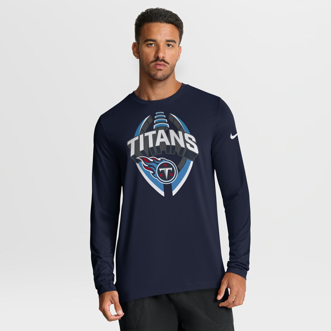 Nike Tennessee Titans Primetime Legend Icon Performance Long Sleeve T-Shirt Navy