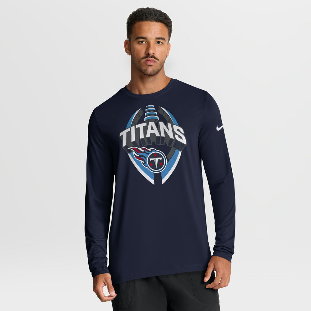 Nike Tennessee Titans Primetime Legend Icon Performance Long Sleeve T-Shirt Navy