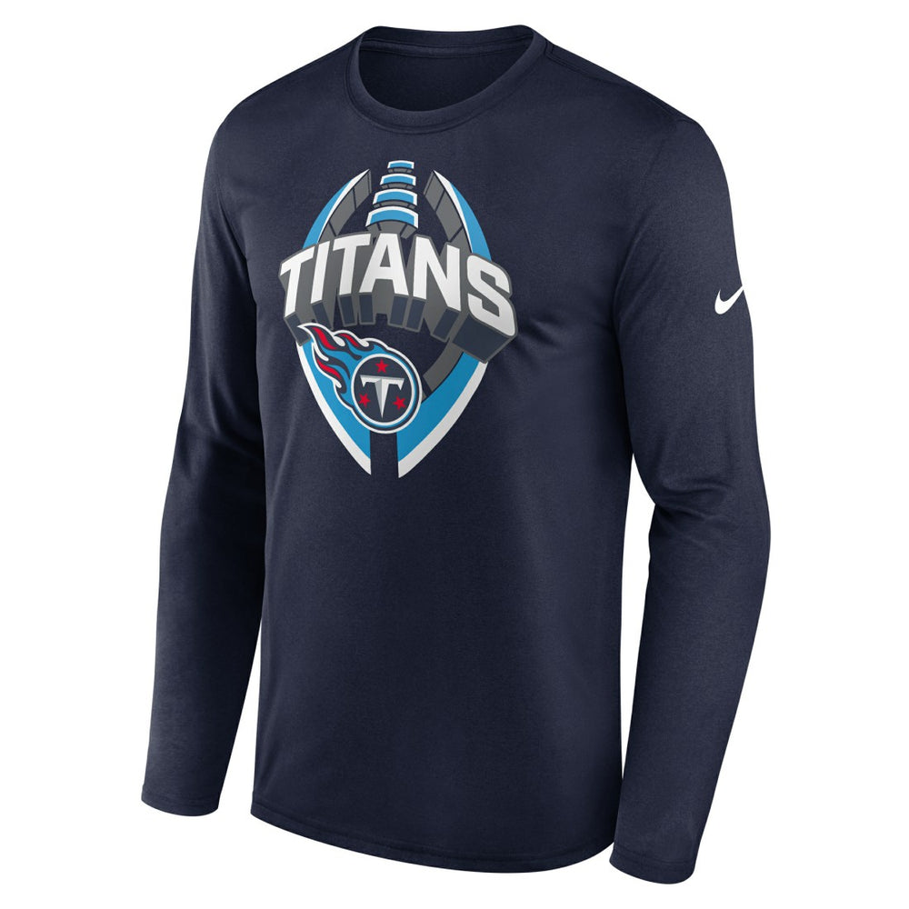 Nike Tennessee Titans Primetime Legend Icon Performance Long Sleeve T-Shirt Navy