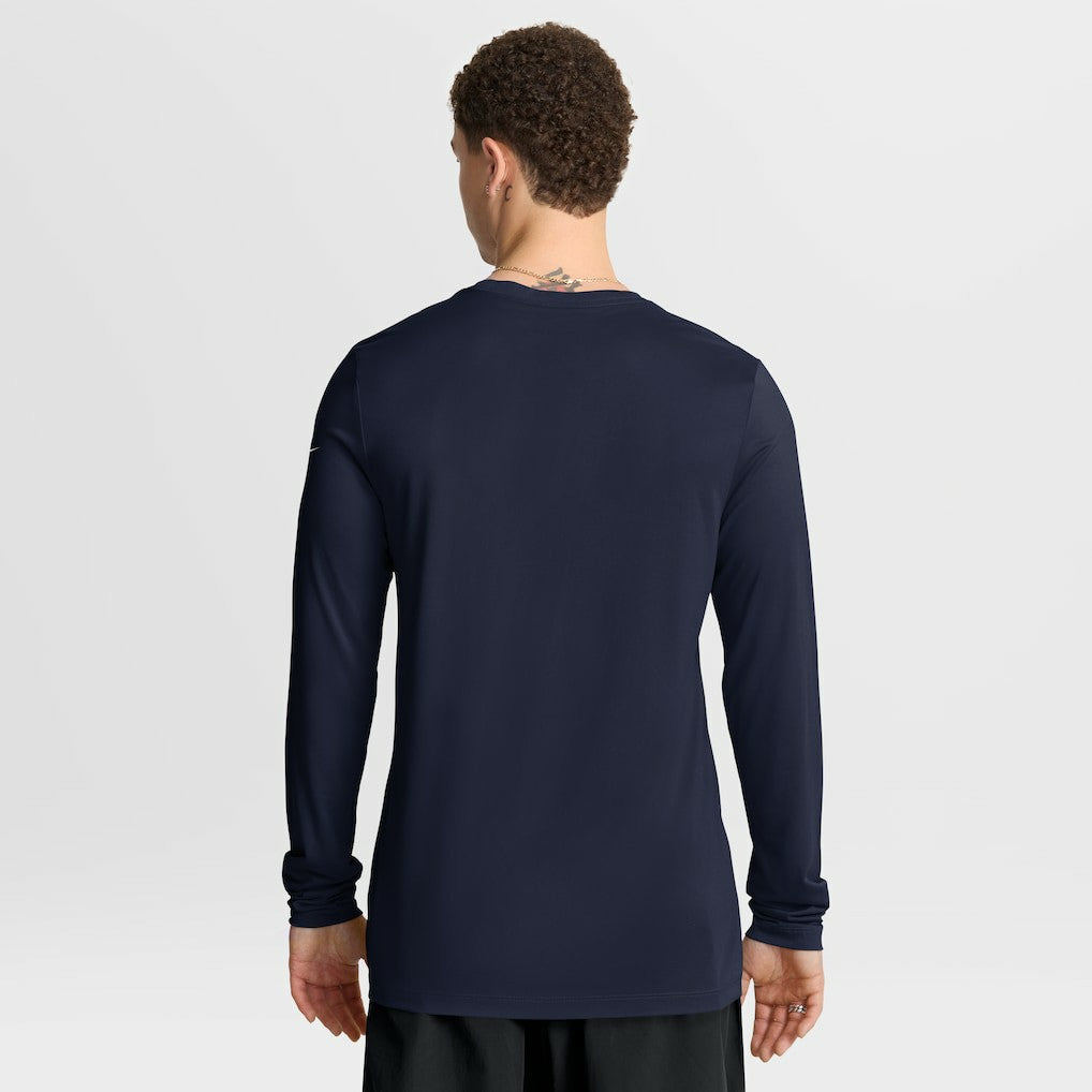 Nike New England Patriots Primetime Legend Icon Performance Long Sleeve T-Shirt Navy
