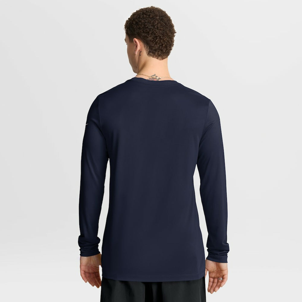 Nike New England Patriots Primetime Legend Icon Performance Long Sleeve T-Shirt Navy
