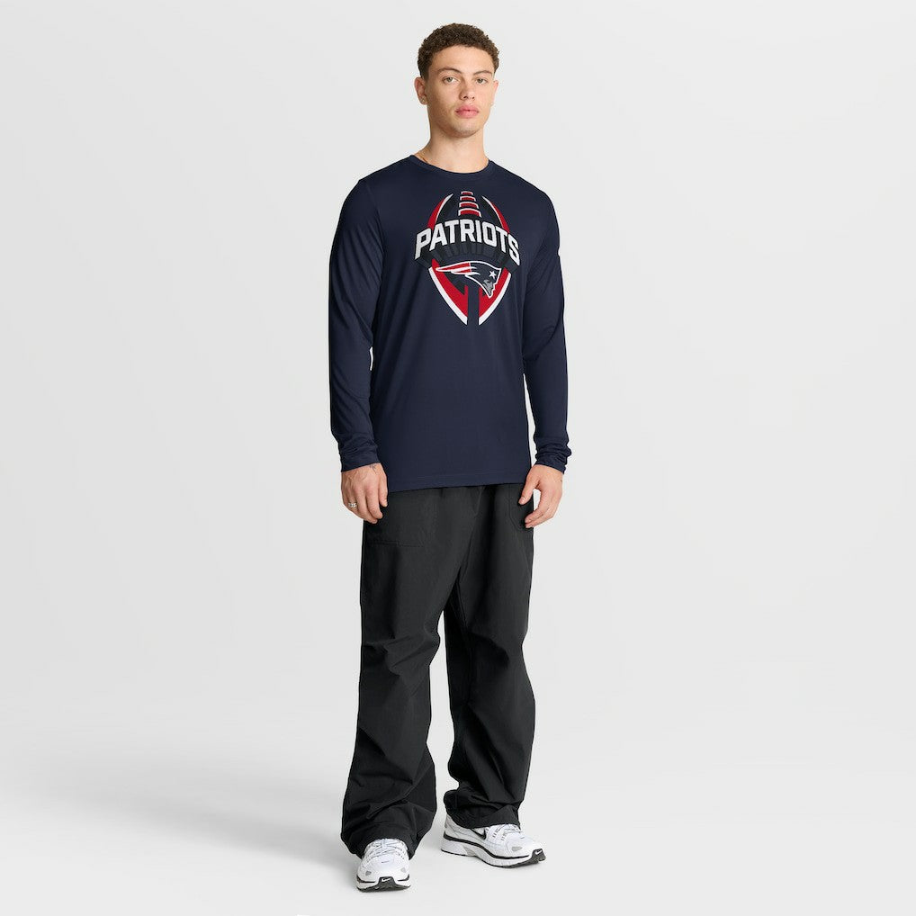 Nike New England Patriots Primetime Legend Icon Performance Long Sleeve T-Shirt Navy