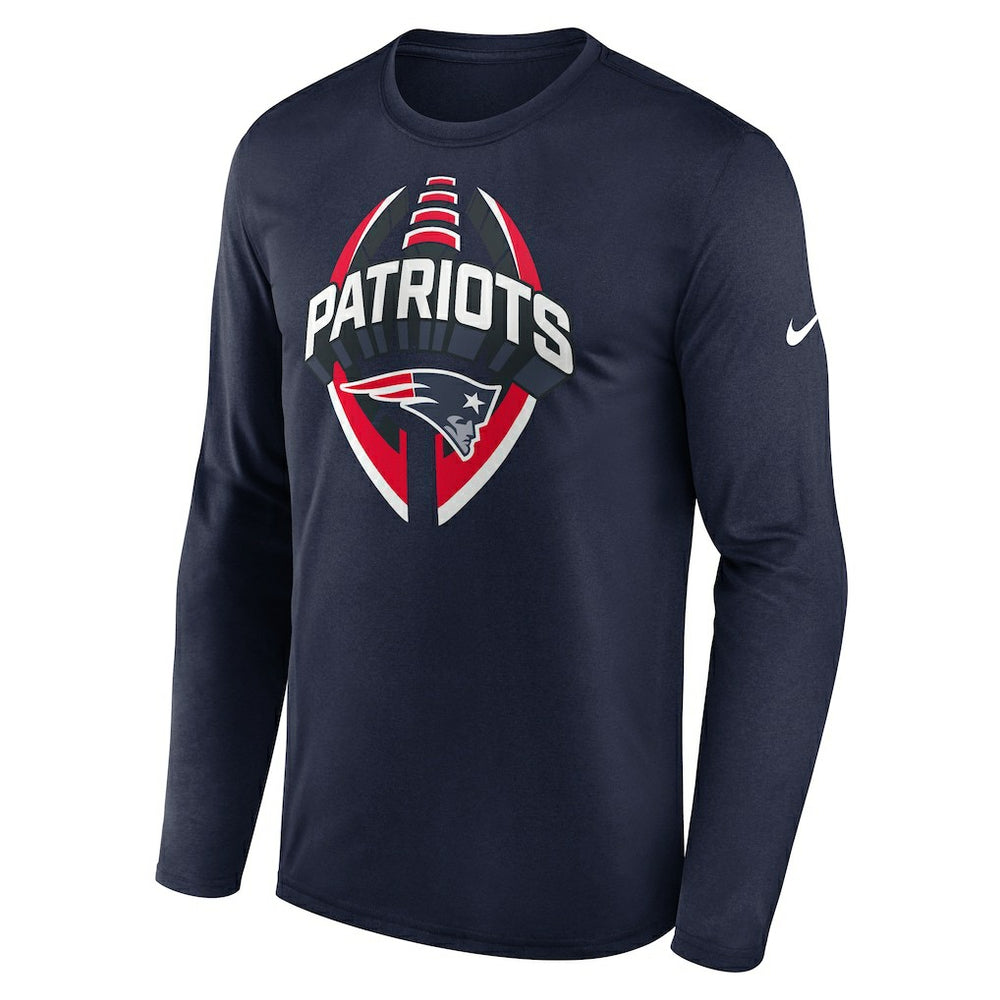 Nike New England Patriots Primetime Legend Icon Performance Long Sleeve T-Shirt Navy