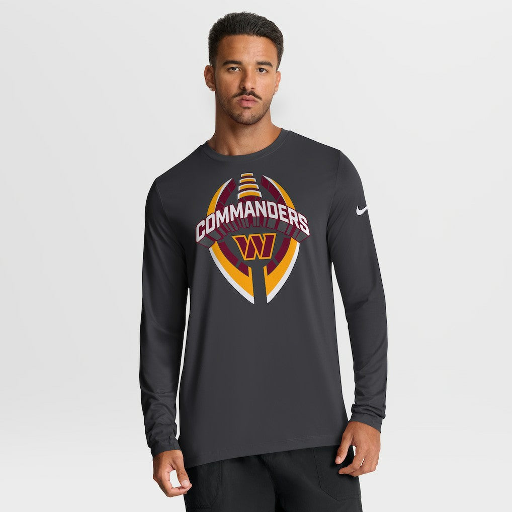 Nike Washington Commanders Primetime Legend Icon Performance Long Sleeve T-Shirt Anthracite