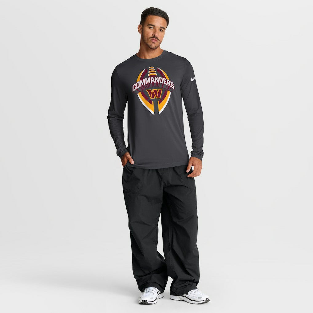 Nike Washington Commanders Primetime Legend Icon Performance Long Sleeve T-Shirt Anthracite