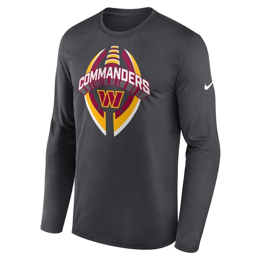 Nike Washington Commanders Primetime Legend Icon Performance Long Sleeve T-Shirt Anthracite