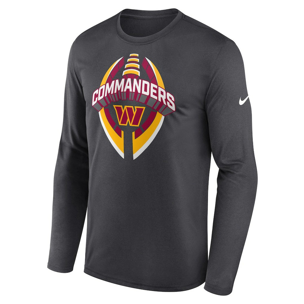 Nike Washington Commanders Primetime Legend Icon Performance Long Sleeve T-Shirt Anthracite