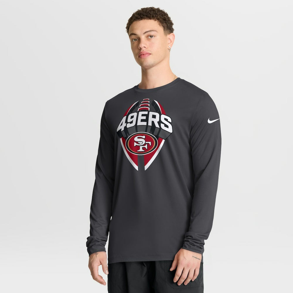 Nike San Francisco 49ers Primetime Legend Icon Performance Long Sleeve T-Shirt Anthracite