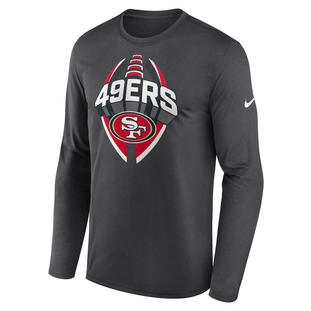 Nike San Francisco 49ers Primetime Legend Icon Performance Long Sleeve T-Shirt Anthracite