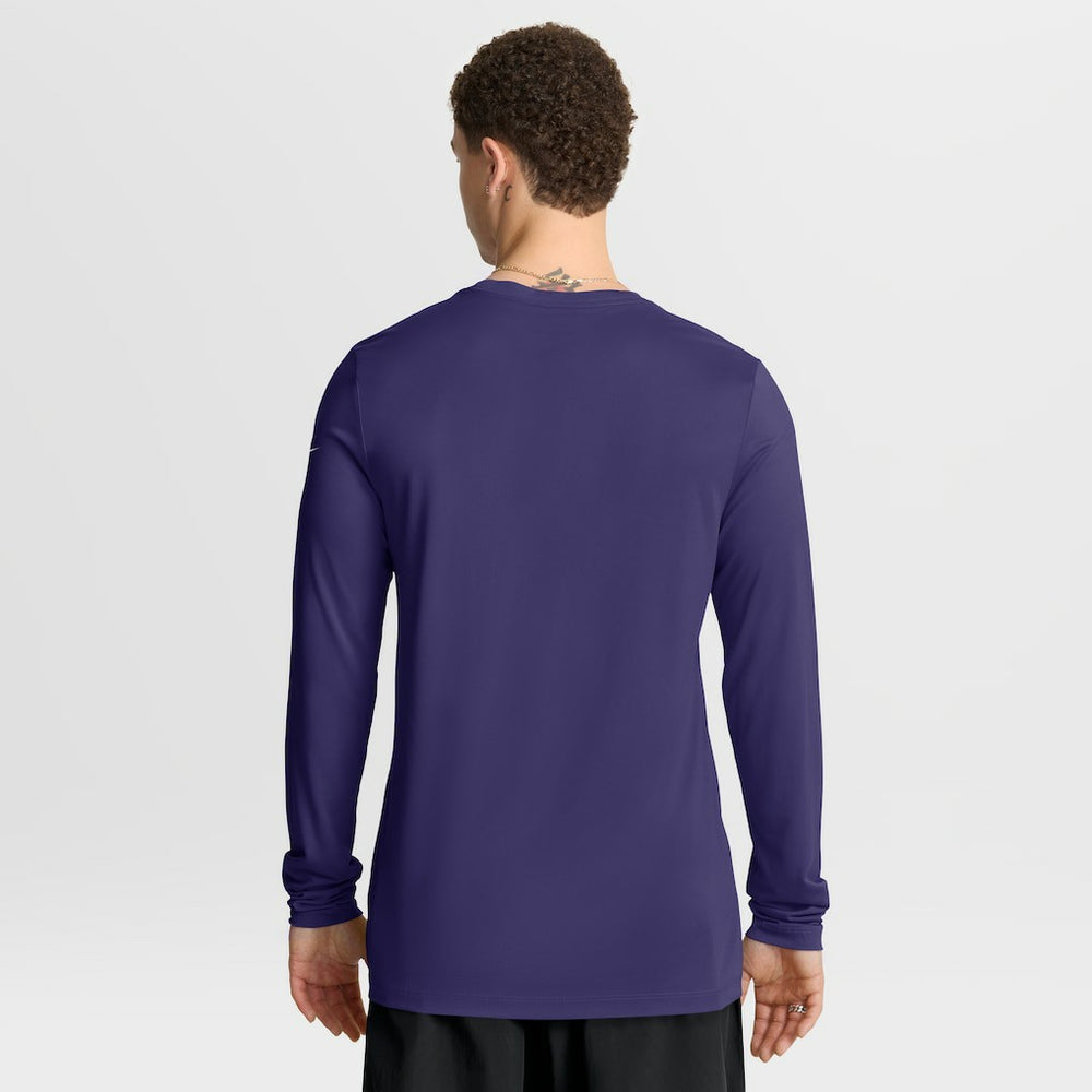 Nike Baltimore Ravens Primetime Legend Icon Performance Long Sleeve T-Shirt Purple