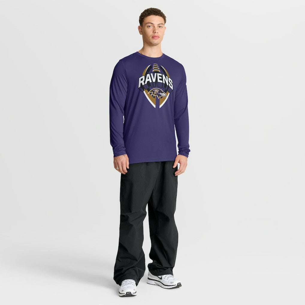 Nike Baltimore Ravens Primetime Legend Icon Performance Long Sleeve T-Shirt Purple