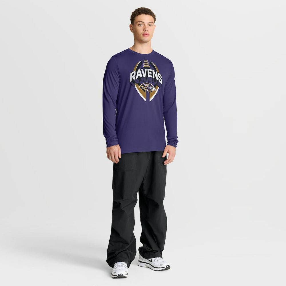Nike Baltimore Ravens Primetime Legend Icon Performance Long Sleeve T-Shirt Purple
