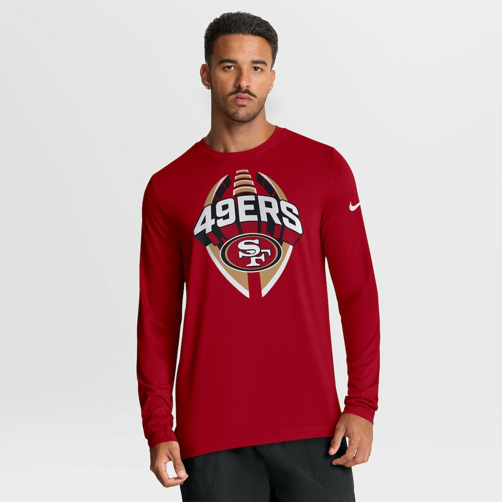 Nike San Francisco 49ers Primetime Legend Icon Performance Long Sleeve T-Shirt Scarlet
