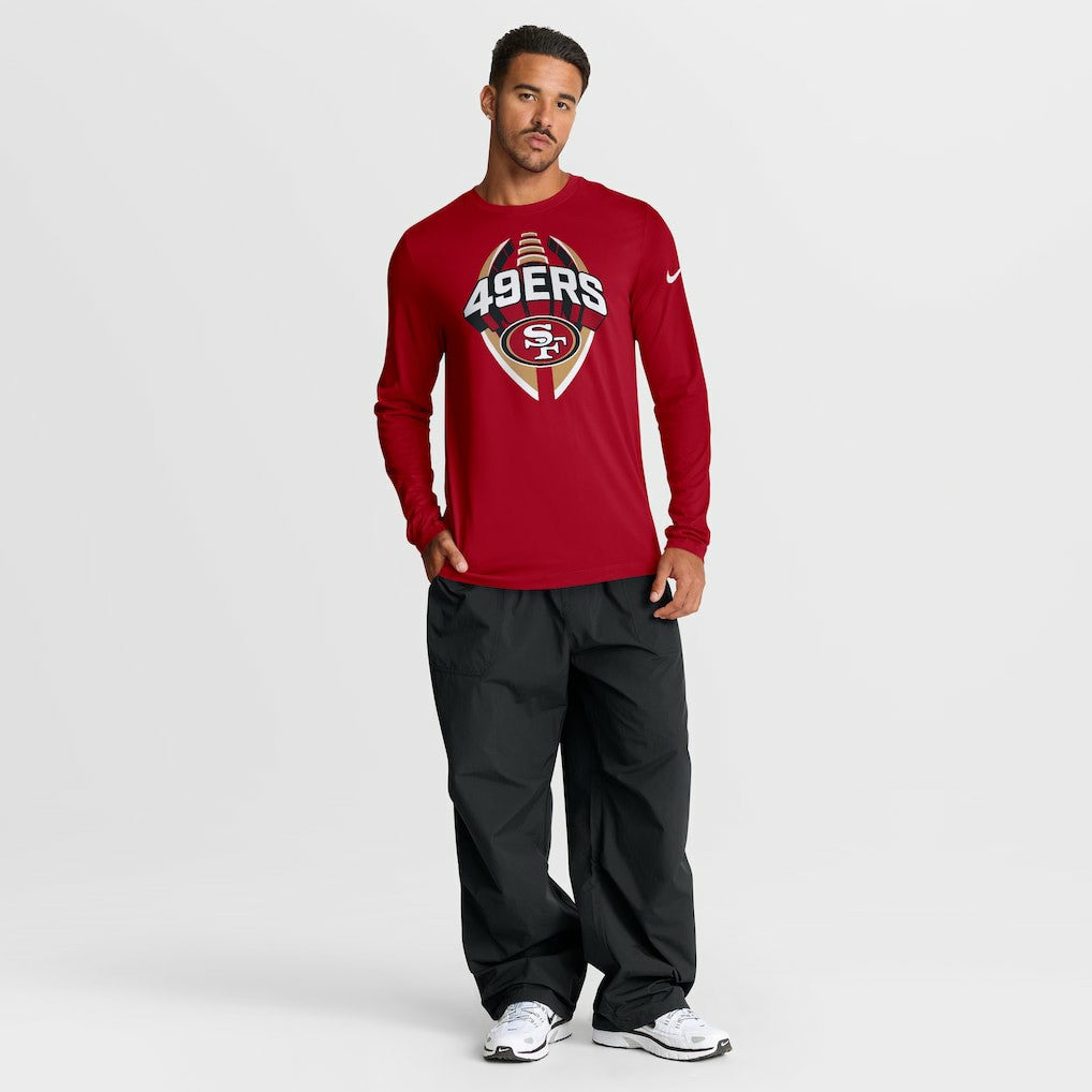 Nike San Francisco 49ers Primetime Legend Icon Performance Long Sleeve T-Shirt Scarlet