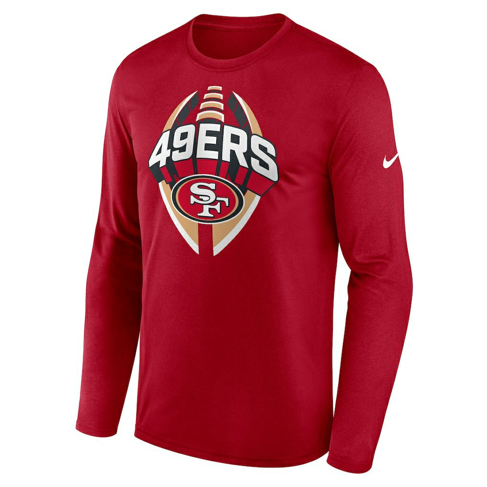 Nike San Francisco 49ers Primetime Legend Icon Performance Long Sleeve T-Shirt Scarlet
