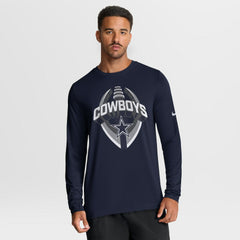 Nike Dallas Cowboys Primetime Legend Icon Performance Long Sleeve T-Shirt Navy