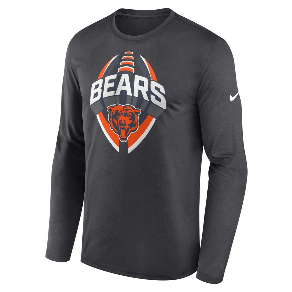 Nike Chicago Bears Primetime Legend Icon Performance Long Sleeve T-Shirt Anthracite