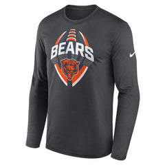 Nike Chicago Bears Primetime Legend Icon Performance Long Sleeve T-Shirt Anthracite