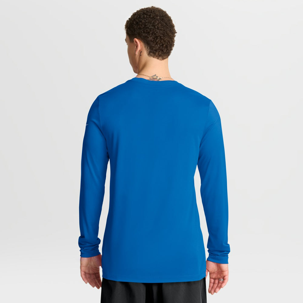 Nike Detroit Lions Primetime Legend Icon Performance Long Sleeve T-Shirt Blue