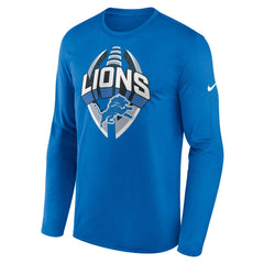 Nike Detroit Lions Primetime Legend Icon Performance Long Sleeve T-Shirt Blue