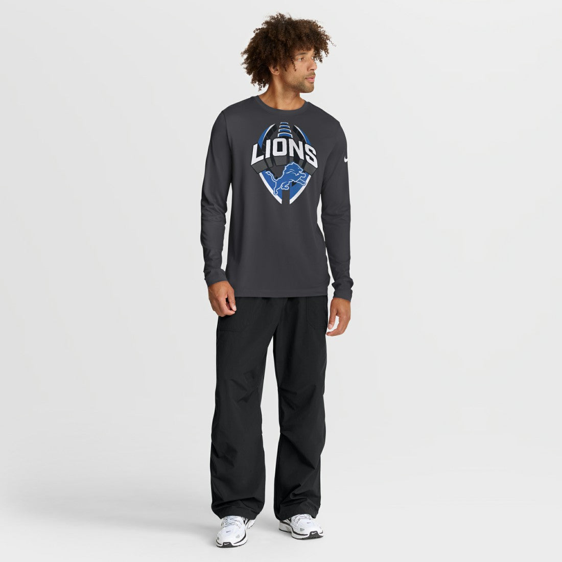 Nike Detroit Lions Primetime Legend Icon Performance Long Sleeve T-Shirt Anthracite