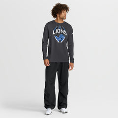 Nike Detroit Lions Primetime Legend Icon Performance Long Sleeve T-Shirt Anthracite