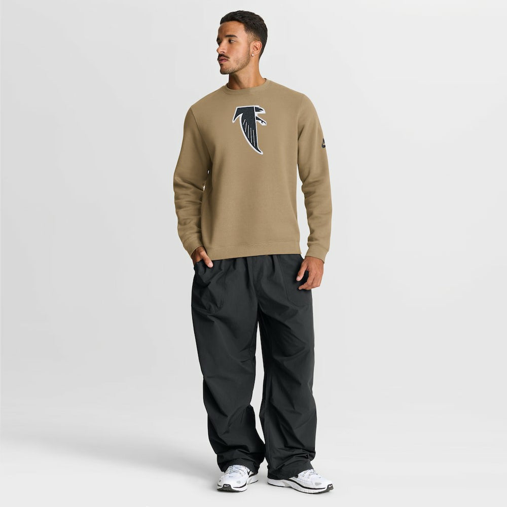 Nike Atlanta Falcons Swing Pass Rewind Club Pullover Sweatshirt Tan