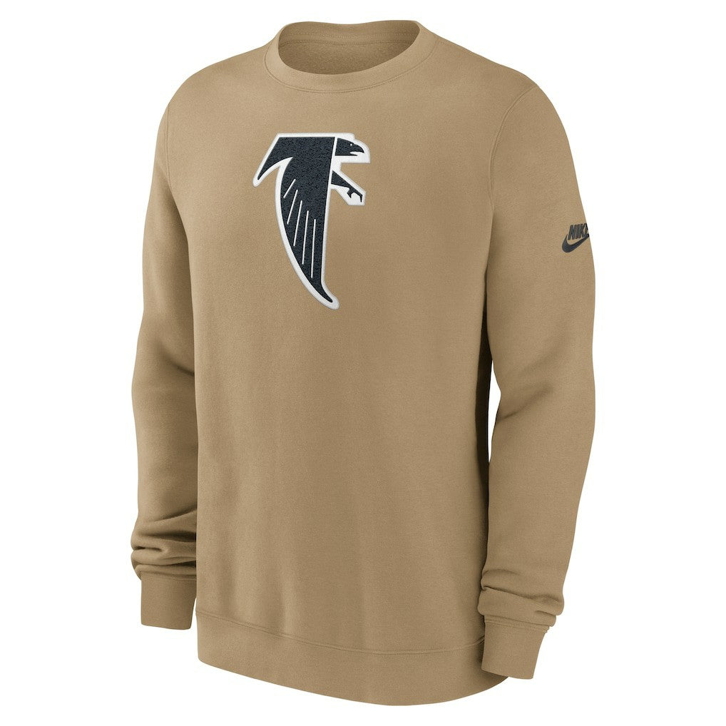 Nike Atlanta Falcons Swing Pass Rewind Club Pullover Sweatshirt Tan